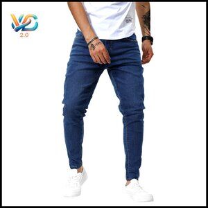 Slim Fit Skinny Jeans Stretch Denim Tapered Classic Casual Mens Pants